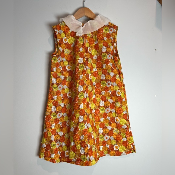 Vintage Handmade 70's Style Light Dress w Delicate Lace Detailing Girls - Picture 2 of 4